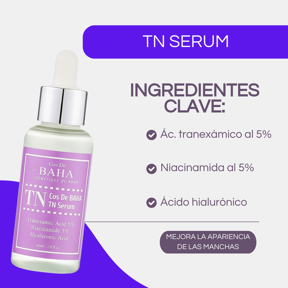 serum cos de baha coreano acido tranexamico hiperpigmentacion