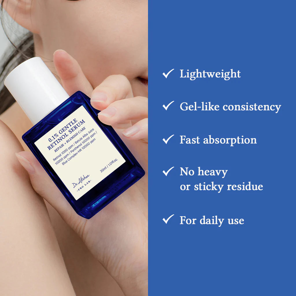Suero facial Gentle Retinol 0.1% de Dr. Althea para cuidado nocturno
