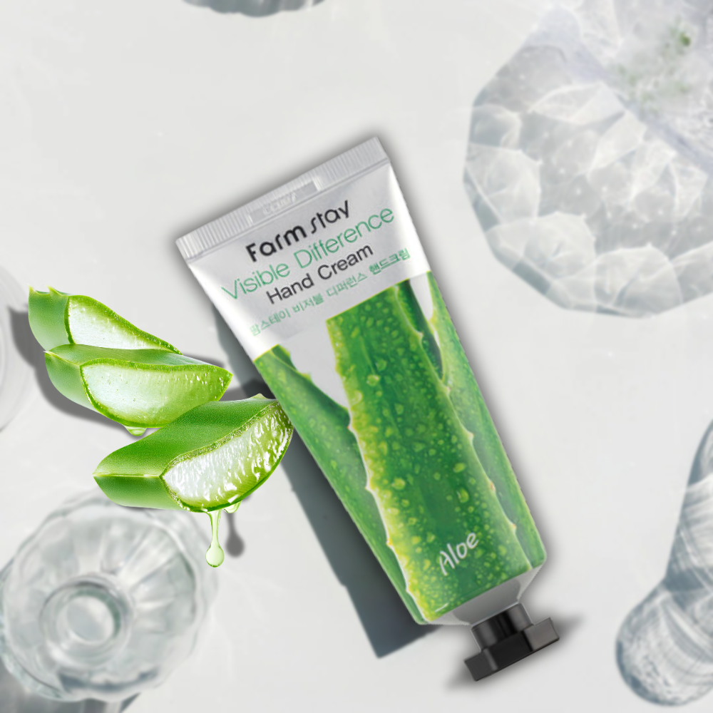 Crema para manos Visible Difference Hand Cream de Farm Stay con aloe vera