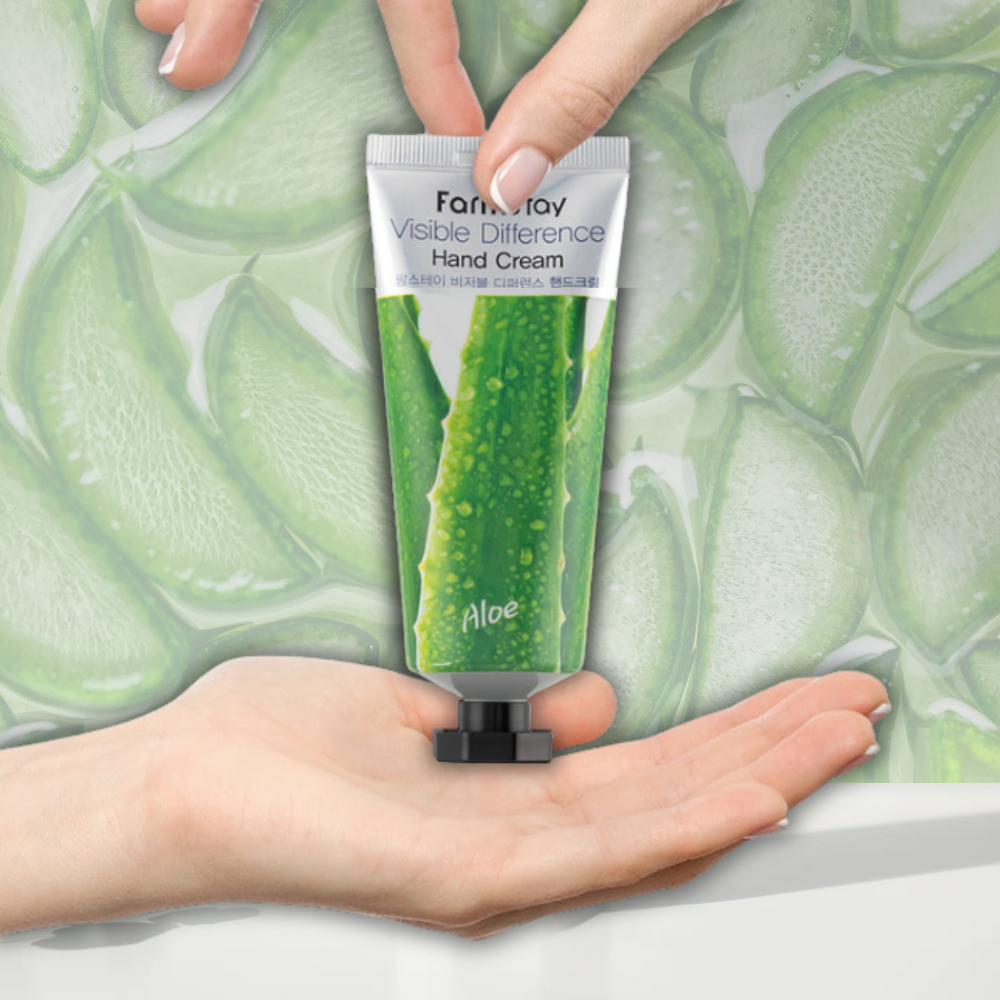 Crema para manos Visible Difference Hand Cream de Farm Stay con aloe vera
