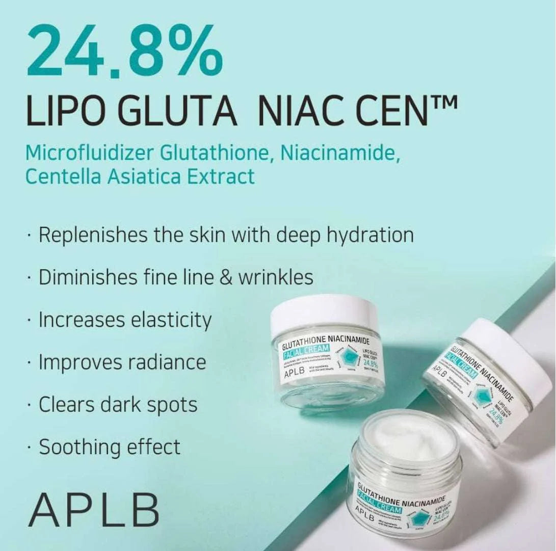 Crema Facial Iluminadora APLB Glutathione Niacinamide 55 mL