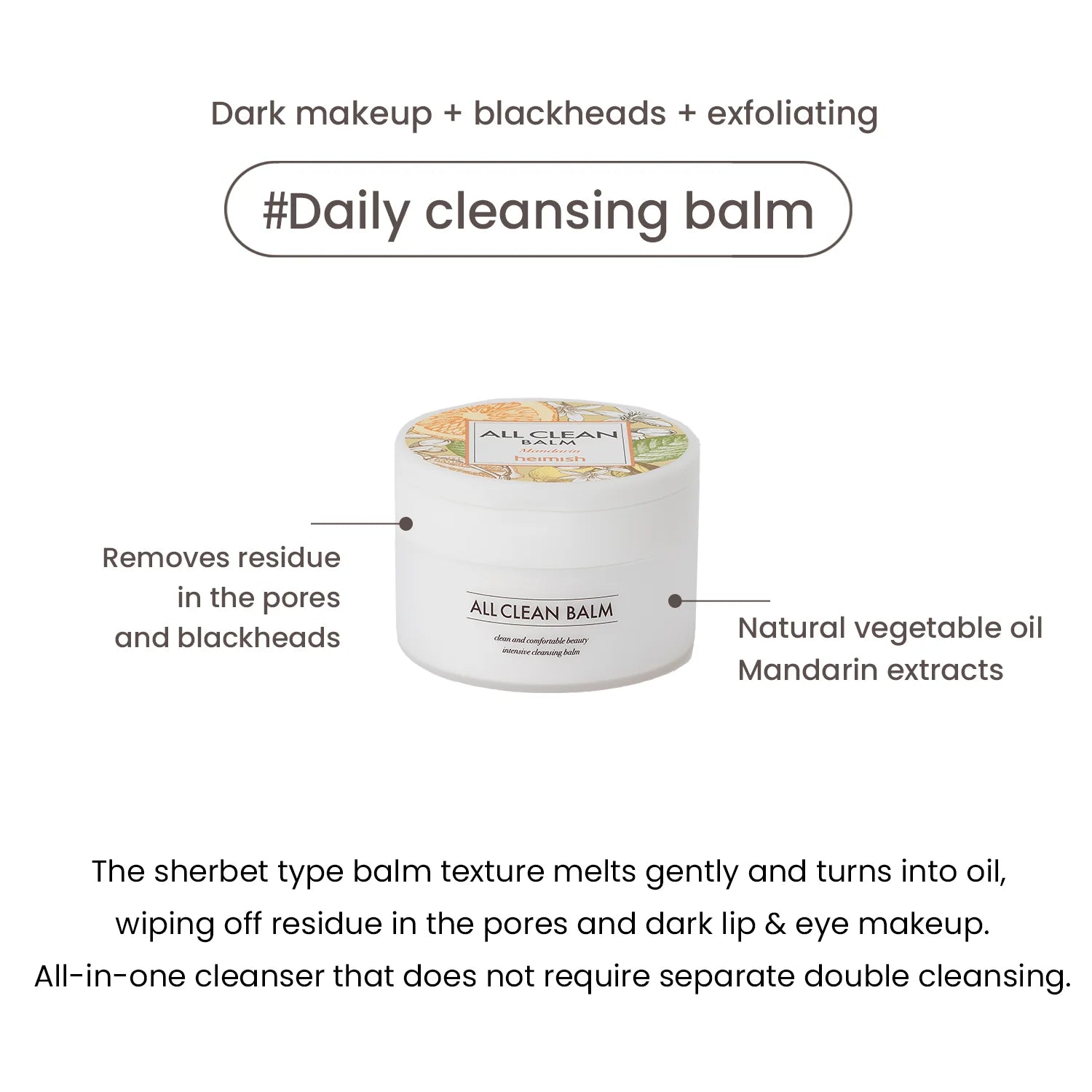 Bálsamo Limpiador HEIMISH All Clean Balm Mandarin