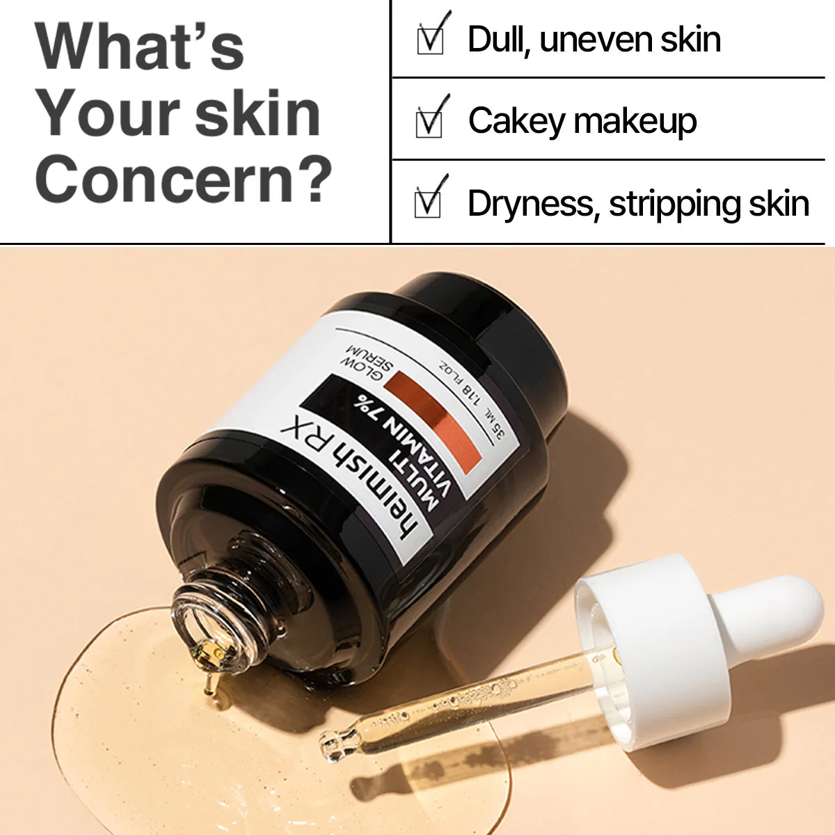 Suero Iluminador HEIMISH RX Multi Vitamin Glow Serum 35 mL