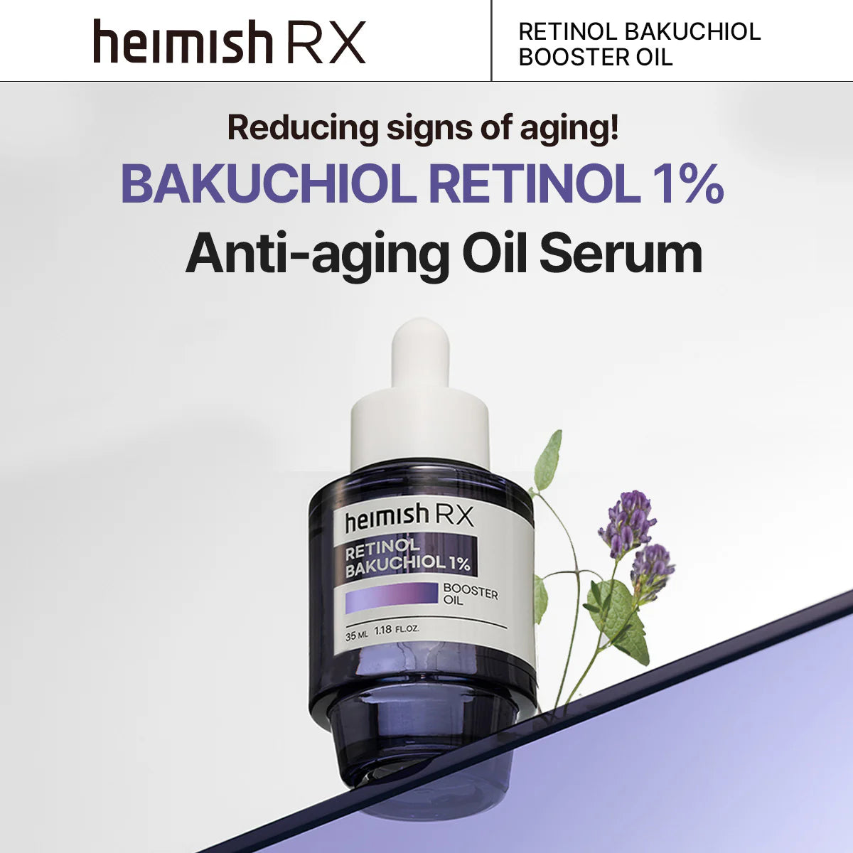 Aceite tipo Booster HEIMISH RX Retinol Bakuchiol Booster Oil 35 mL