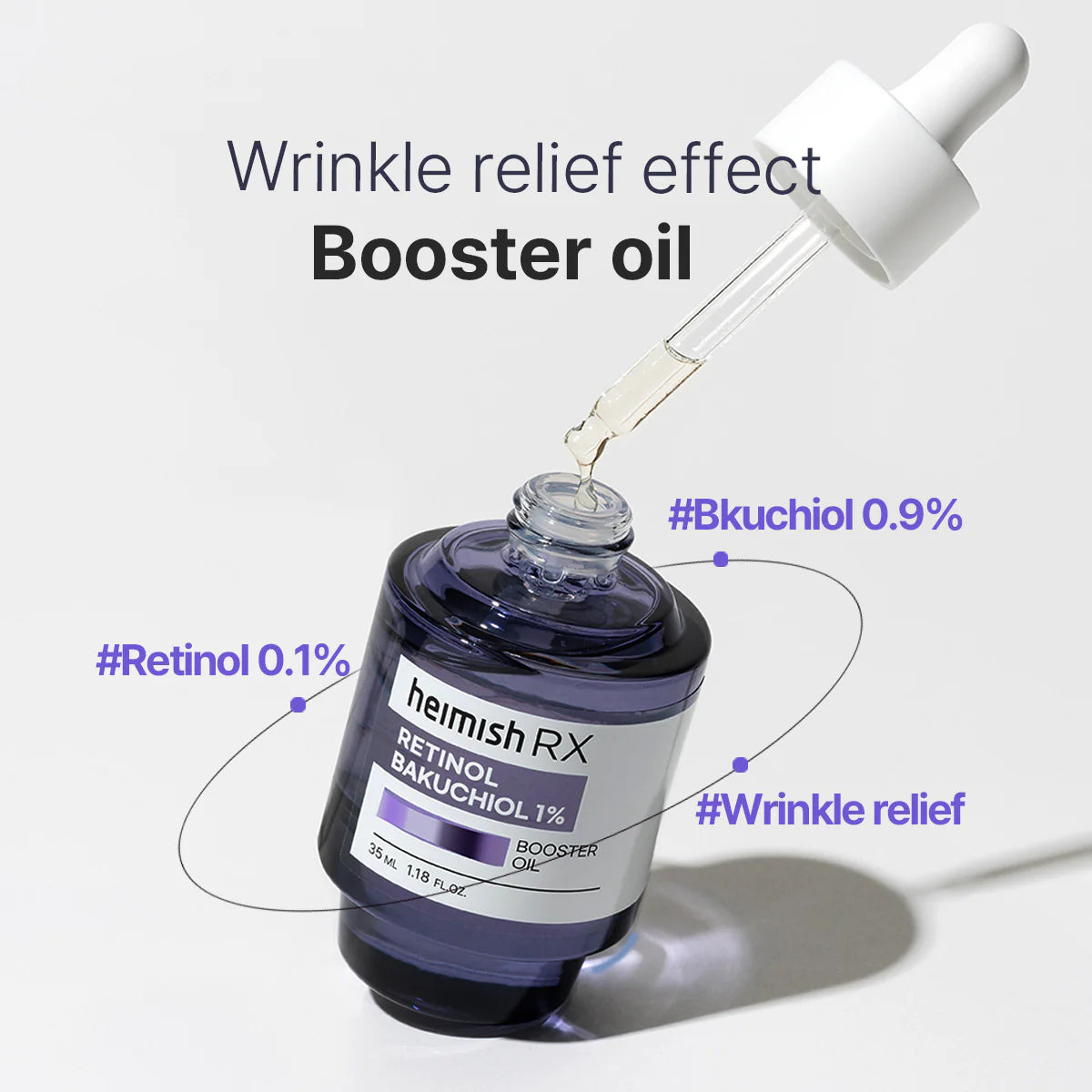 Aceite tipo Booster HEIMISH RX Retinol Bakuchiol Booster Oil 35 mL