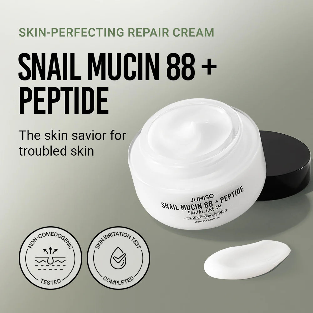 Crema Facial Hidratante Jumiso Waterfall Snail Mucin 88 + Peptide 100 mL