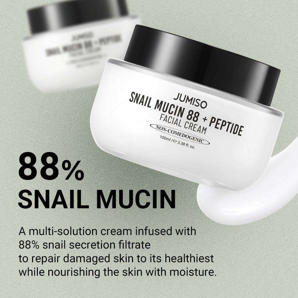 Crema Facial Hidratante Jumiso Waterfall Snail Mucin 88 + Peptide 100 mL
