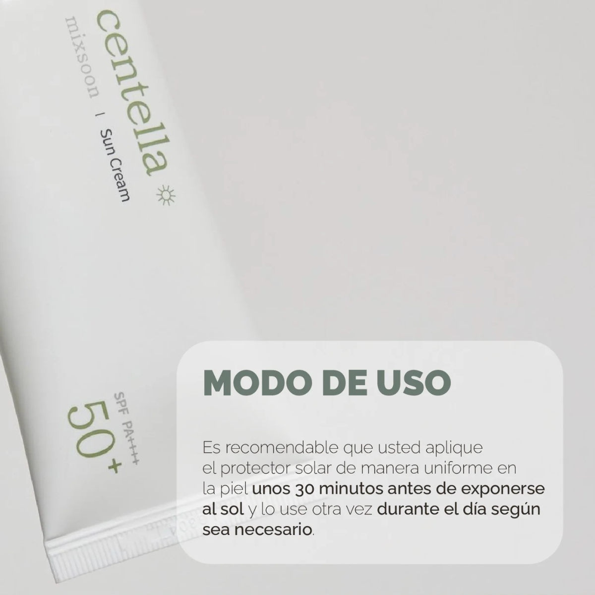 Protector Solar MIXSOON Centella Sun Cream 50 mL