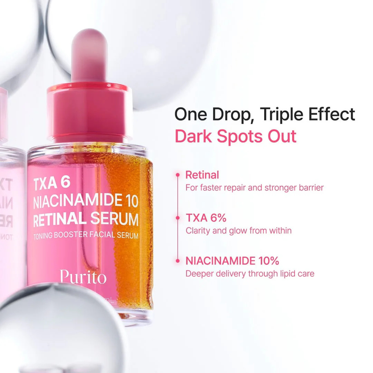 Suero Facial Purito Seoul TXA 6 Niacinamide 10 Retinal Serum 30 mL