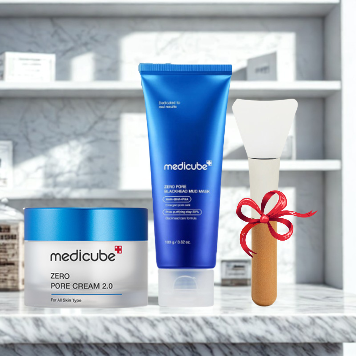 SET Anti-Poros MEDICUBE Zero Pore Mascarilla Mud + Crema 2.0 más espátula de Regalo