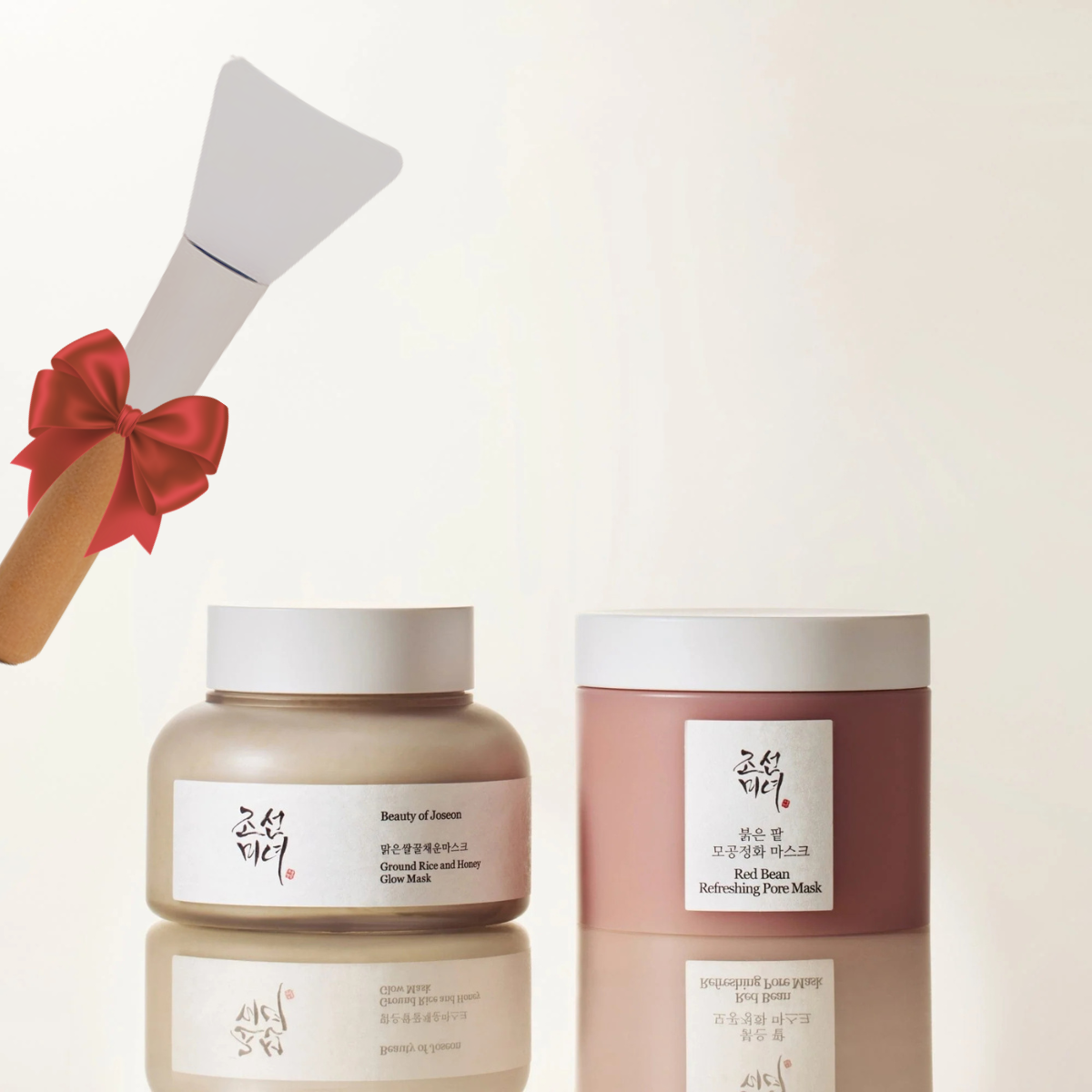 SET Refining Pore Care Duo de Beauty of Joseon Red Bean + Ground Rice Glow Mask más espátula de Regalo