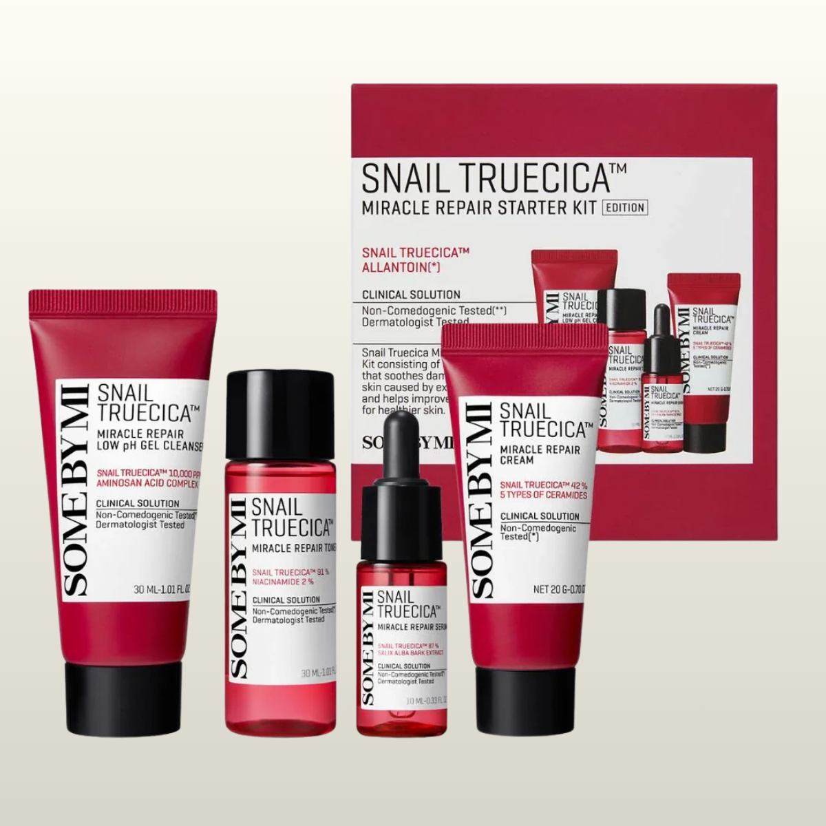 Set de Cuidado Facial SOME BY MI Snail Truecica Miracle Repair Starter Kit